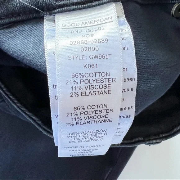 Good American Good Waist Black Distressed Jean6 (28)